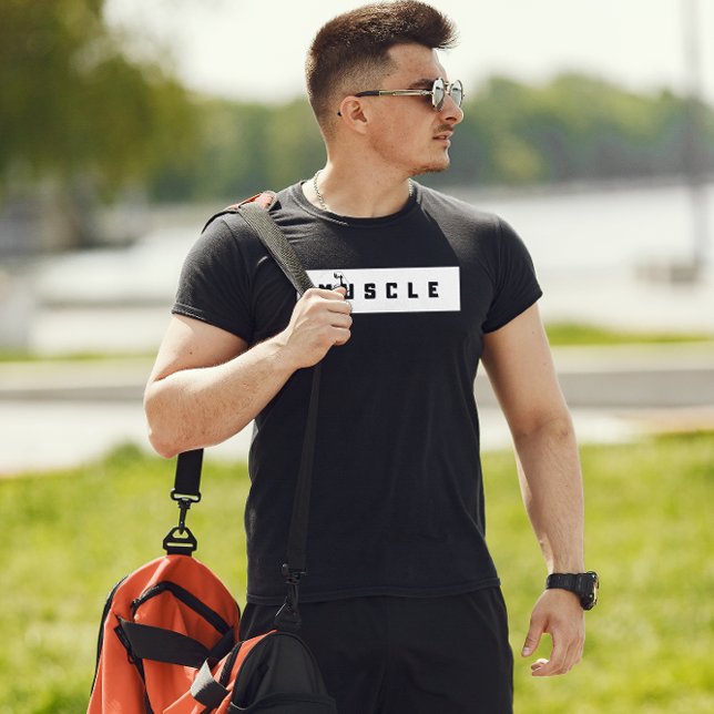 Camiseta T-Shirt Muscular Minimalista Negrito (Criador carregado)