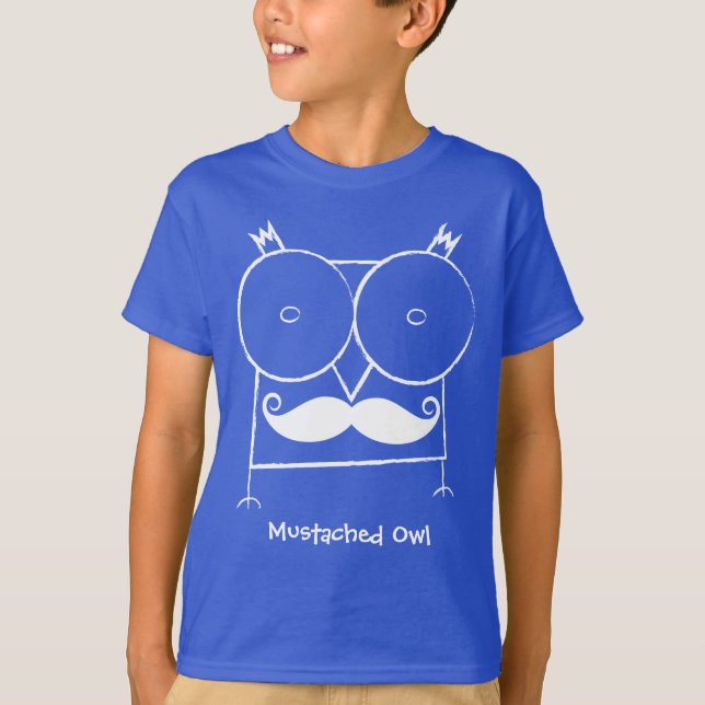 Camiseta T-shirt Mustached personalizado de ComfortSoft® da (Frente)