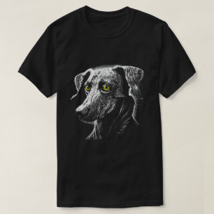 Camiseta T-Shirt Mutt-Scratchboard de Olhos Verdes