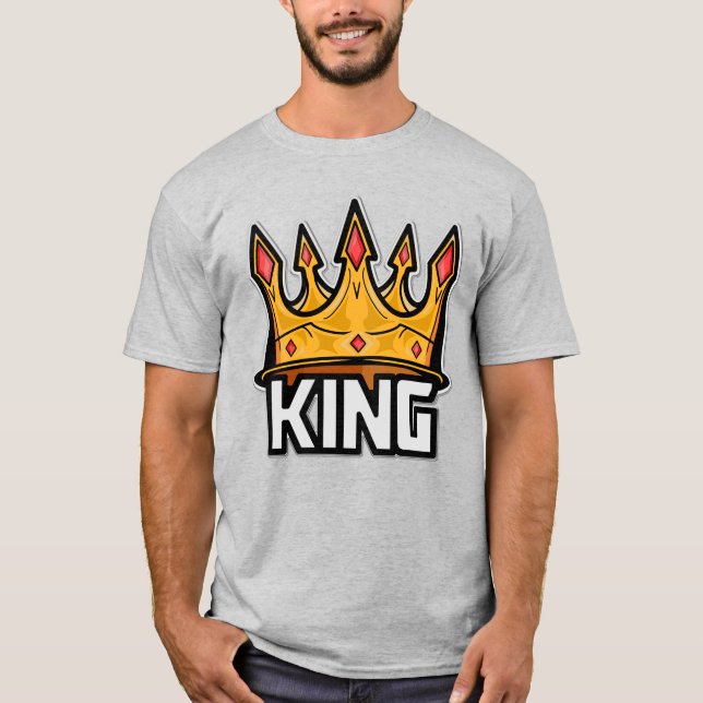 Camiseta T-Shirt na moda King Crown (Frente)
