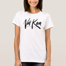 T-Shirt Na Wahine Koa (preto a branco)