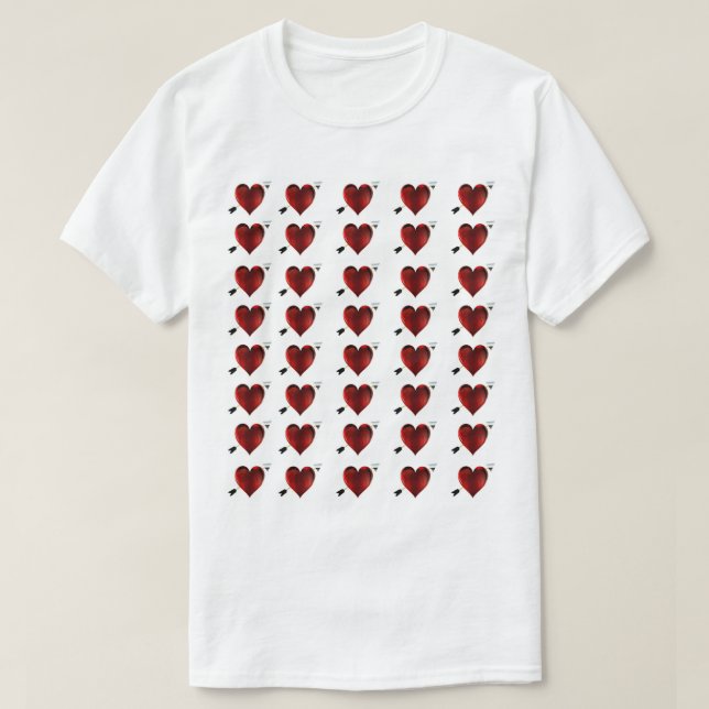 Camiseta T-Shirt namorados Hearts (Frente do Design)
