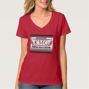 CAMISETA T-SHIRT NANO DO V-NECK DAS MULHERES DE KOLLABO