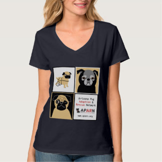 Camiseta T-shirt Nano do V-Pescoço de Hanes das mulheres