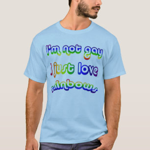 Camiseta T-shirt nao alegre mas do amor dos arcos-íris