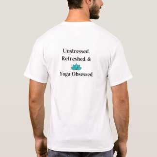 Camiseta T-Shirt "Não Estressado, Refrescado e Ioga Obcecad