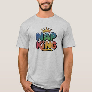 Camiseta T-Shirt NAP KING do Humor de Idade Antiga