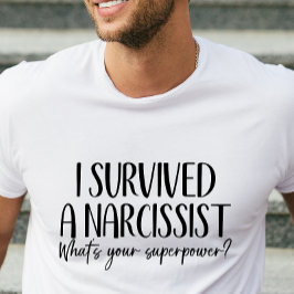 Camiseta T-shirt Narcisista Engraçado Sobrevivente Para Ele