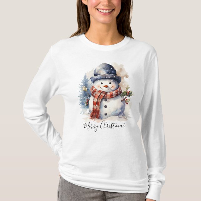 Camiseta T-Shirt Natal FesWinter Snowman (Frente)