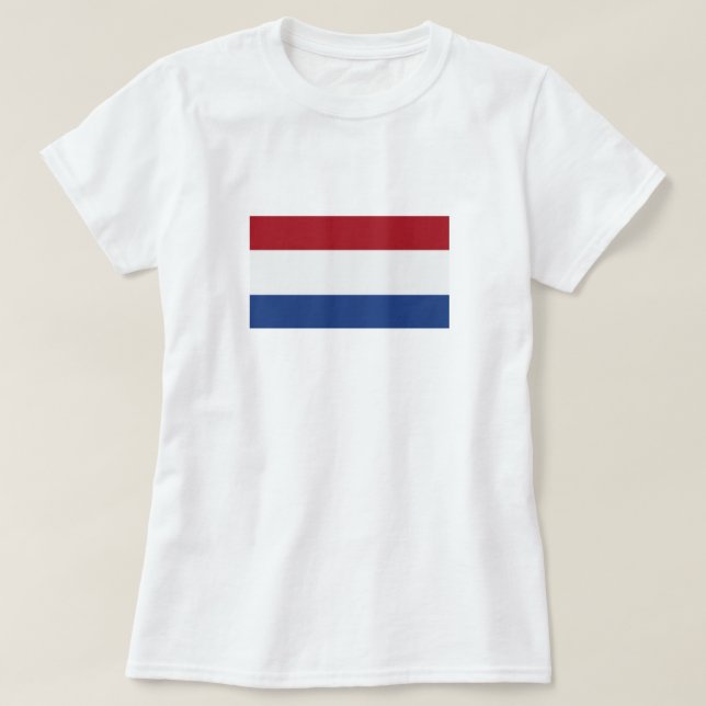 Camiseta T-Shirt Nederland, de uso feminino (Frente do Design)