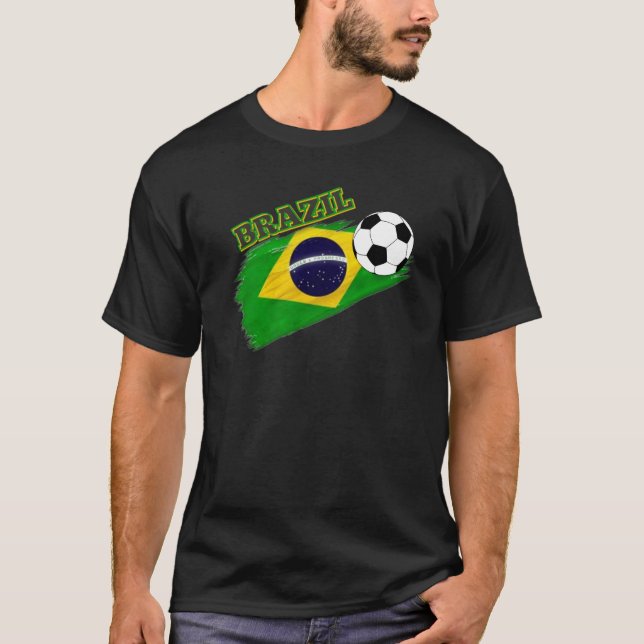 Camiseta T-shirt negra do Brasil 03 (Frente)