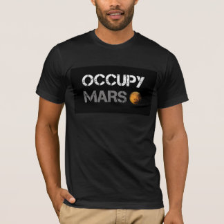 Camiseta t-shirt negra do Occupy Mars