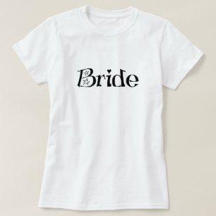Camiseta T-Shirt Negra Negra-Personalizada Bride