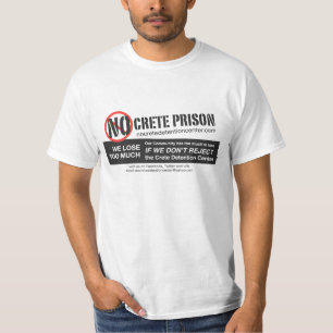 Camiseta T-shirt nenhum centro de detenção de Crete