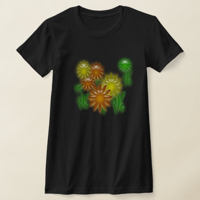 Camiseta T-shirt - Neon Flowers (apenas bebidas) (Postura )
