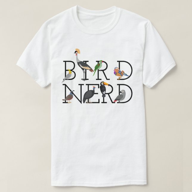 Camiseta T-Shirt Nerd De Aves (Frente do Design)