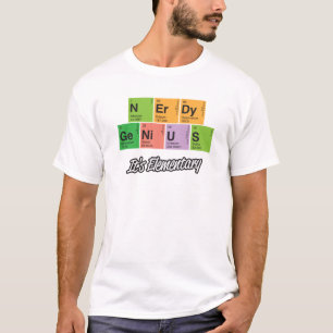 Camiseta T-shirt Nerdy do elemento de mesa periódica do _d
