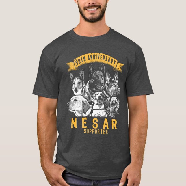 Camiseta T-shirt NESAR K9, 50 anos (Frente)
