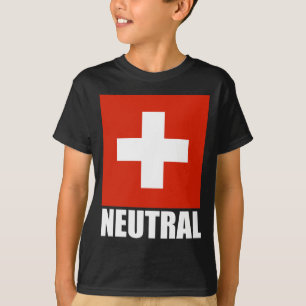 Camiseta (T-shirt NEUTRO da bandeira suíça)