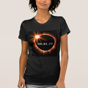 Camiseta T-shirt nivelado seguinte do eclipse do pescoço d