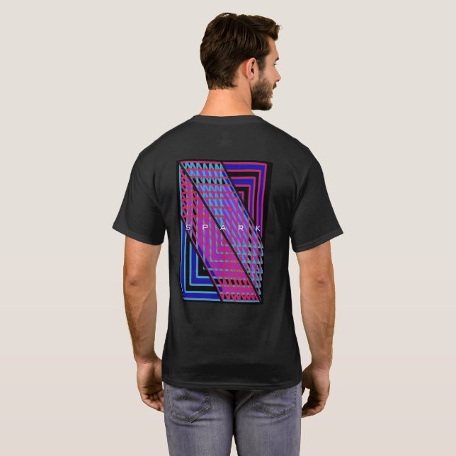 Camiseta T-shirt/NO.2 do Abstrato SPARK1 (Parte Traseira Completa)