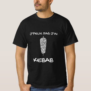 Camiseta T-shirt noir "J'peux pas j'ai Kebab"