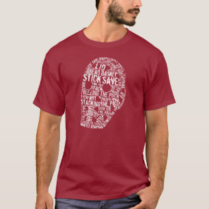 Camiseta T-shirt, nome & número do texto da máscara do