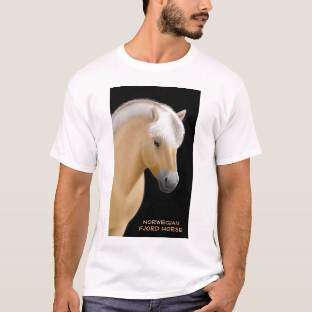 Camiseta T-shirt norueguês do cavalo do fiorde (Frente)