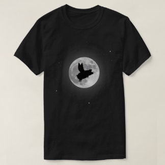 Camiseta T-shirt noturno do porco do vôo