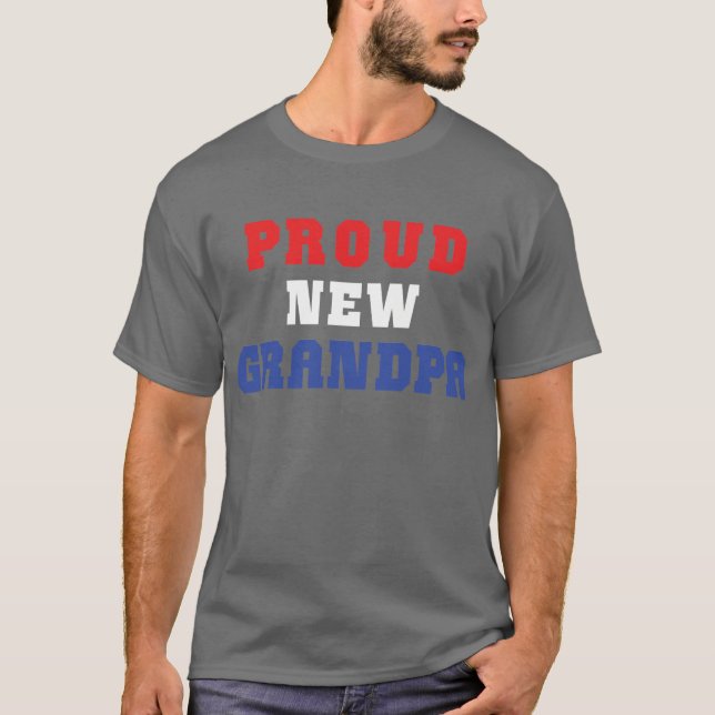 Camiseta T-shirt novo orgulhoso do vovô (Frente)