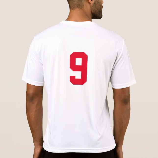 Camiseta T-shirt numerado básico para jogadores de equipa (Verso)