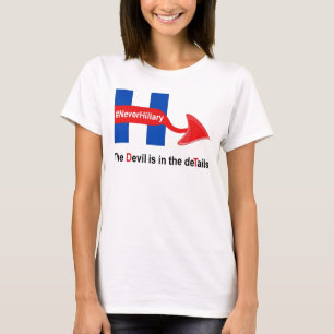 Camiseta T-Shirt Nunca Hillary Devil Details