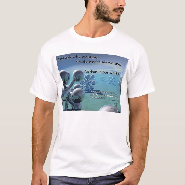 Camiseta T-shirt - o autismo é nosso mundo (Frente)