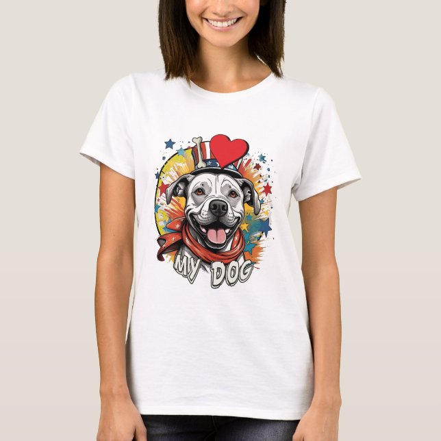 Camiseta t-shirt O meu melhor amigo pitbull (Frente)