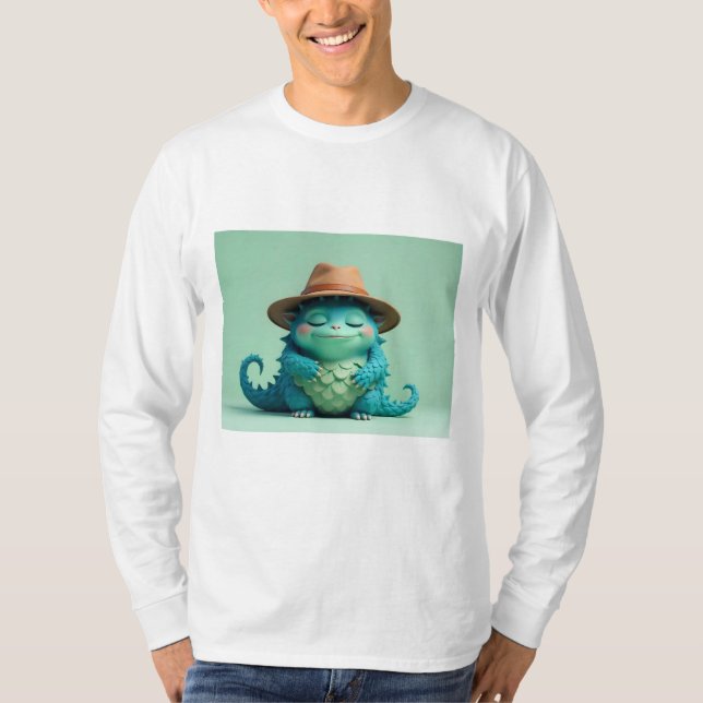 Camiseta T-Shirt O Monstro Legal com Chapéu (Frente)