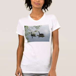 Camiseta T-shirt ocasional da colher das mulheres selvagens