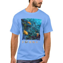 T-Shirt OCEANO AZUL DE PEIXE LARANJA