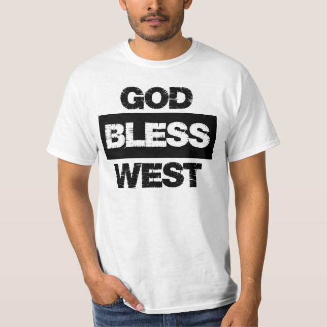 Camiseta T-shirt ocidental dos deus abençoe (Frente)