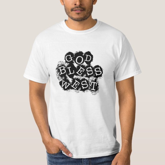 Camiseta T-shirt ocidental dos deus abençoe (Frente)