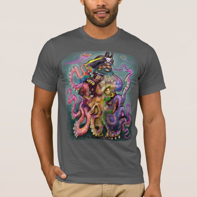 Camiseta T-Shirt Octopus Pirata (Frente)