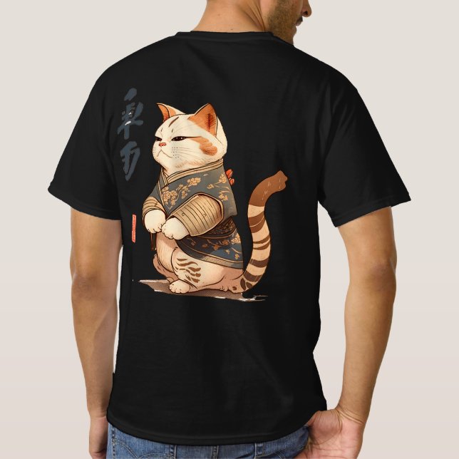 Camiseta T-Shirt of a cat in Japan style JIW (Verso)