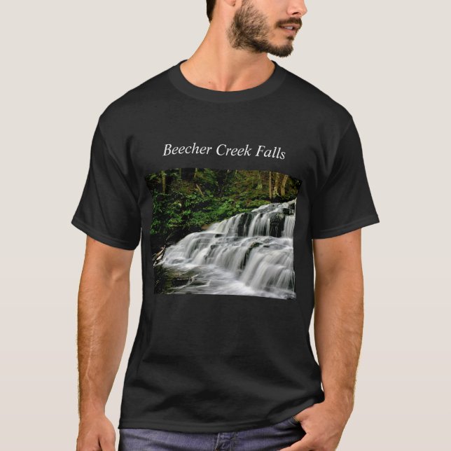 Camiseta T-Shirt of Beecher Creek Falls in NY (Frente)