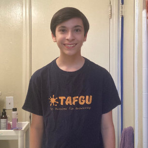 Camiseta T-Shirt Oficial TAFGU Kids - laranja no marinho