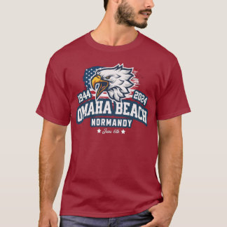 Camiseta T-shirt Omaha Beach 1944 2024 D-Day 80 eme anniver