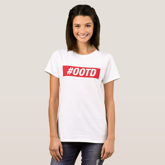 Camiseta T-Shirt OOTD, Roupa Do Dia, Tumblr tee (Frente Completa)