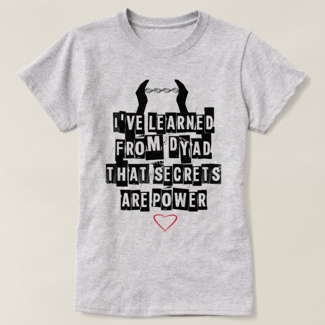 Camiseta T-shirt órfão do design dos segredos da díade do (Frente do Design)