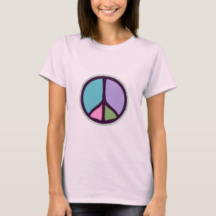 Camiseta T-shirt orgânico das senhoras do sinal de paz