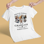 Camiseta T-Shirt Orgulhosa de Colagem de Fotos de Graduação<br><div class="desc">t-shirt personalizada do tributo de graduação,  com 6 preciosos do formando,  o ditado "orgulhoso pai do formando",  o nome do formando e o ano de aula.</div>
