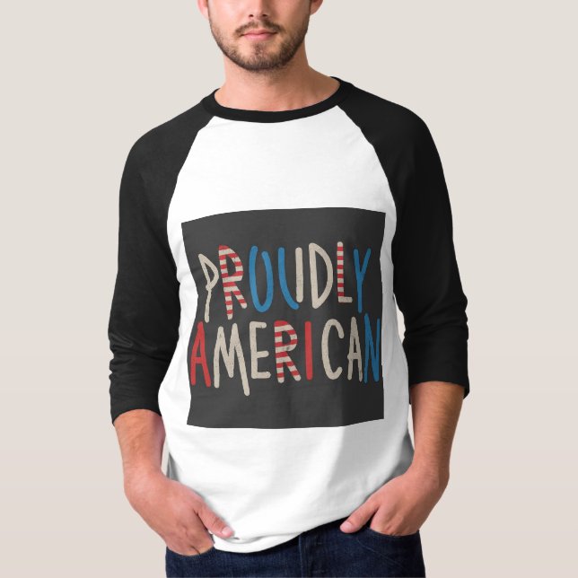 Camiseta T-shirt - Orgulhosamente Americana (Frente)