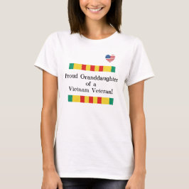 Camiseta T-shirt orgulhoso do veterano de Vietnam da neta